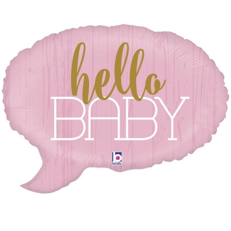 Фольгована фігура "Хмара Hallo baby" (рожева) Grabo 35х52 см арт. 3207-1395 Г