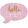 Фольгована фігура "Хмара Hallo baby" (рожева) Grabo 35х52 см арт. 3207-1395 Г