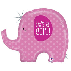 Фольгована фігура "Слонік It's a girl" Grabo 50х68 см арт. 3207-1449 Г