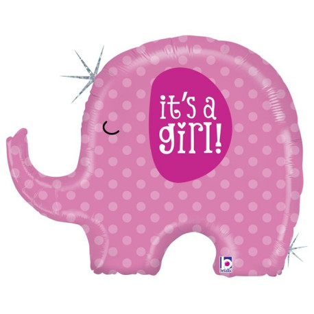 Фольгована фігура "Слонік It's a girl" Grabo 50х68 см арт. 3207-1449 Г