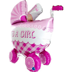 Фольгована фігура "Коляска" It's a girl Grabo 80x80 см арт. 1207-2732 Г