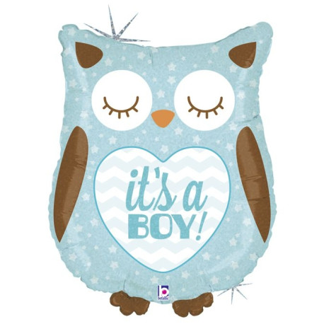 Фольгована фігура "Сова" It's a boy Grabo 57х42 см арт. 3207-1257 Г