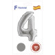 Цифра 4 срібна УП Flexmetal 40''/102 см