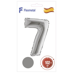Цифра 7 срібна УП Flexmetal 40''/102 см