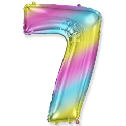 Цифра 7 градієнт веселка Flexmetal 40''/102 см