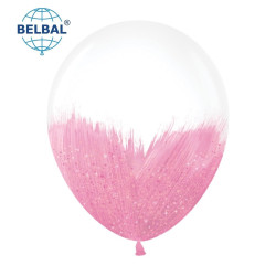 Повітряна кулька (B105, 30 см) Brush shine рожева 1 шт. арт. 258-0141
