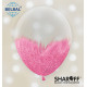 Повітряна кулька (B105, 30 см) Brush shine рожева 1 шт. арт. 258-0141