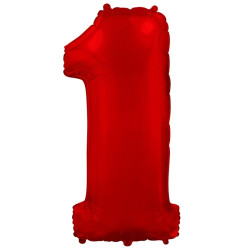 Цифра 1 червона Flexmetal 40''/102 см
