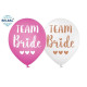 Повітряна кулька (B105, 30 см), Team Bride мікс (рожеві та білі) 25 шт. 2 ст. арт. 258-0138