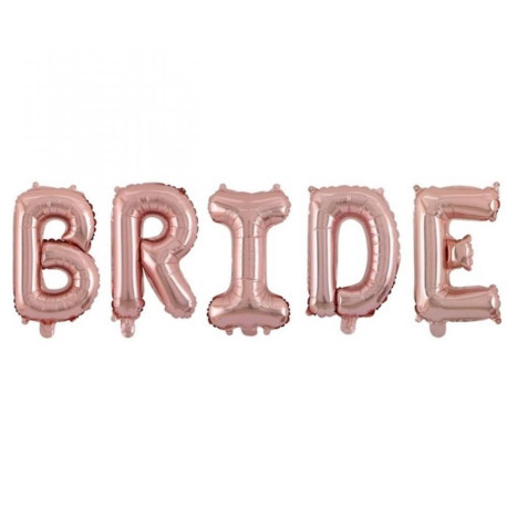 Фольговані літери 32'' Bride (рожеве золото) арт 12 -1001
