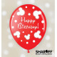 Повітряна куля (12'' 30 см) Happy Birthday, Mickey style, мікс, 50 шт. 5 ст. арт. 0090