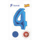 Цифра 4 синя Flexmetal 40''/102 см