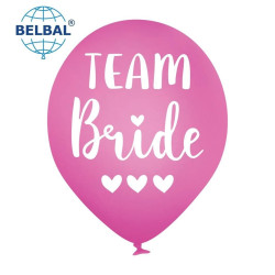 Повітряна кулька (B105, 30 см), Team Bride на рожевому 25 шт. 2 ст. арт. 258-0140