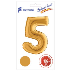 Цифра 5 золота УП Flexmetal 40''/102 см