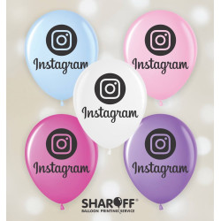 Повітряна кулька (12", 30 см) Instagram 50 шт. 2 ст. Арт. 0302