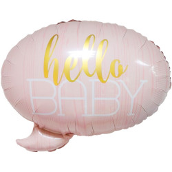 Куля (23''/58 см) Фігура, З Народженням Малятко, Hello baby!, Рожевий, 1 шт.
