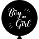 Повітряна куля (30'' 80 см) для ґендерної вечірки Boy or Girl, 1 колір/2 ст., чорна, в уп. арт.