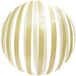 Куля (18''/46 см) Сфера 3D, Deco Bubble, Золоті смуги, Прозора, 1 шт. в упак. арт. 12-5081817