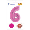 Цифра 6 малинова Flexmetal 40''/102 см