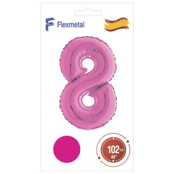 Цифра 8 малинова Flexmetal 40''/102 см