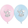 Повітряна кулька (B105, 30 см), слоники мікс (блакитні та рожеві) 25 шт. 1 ст. арт. 258-0101