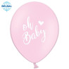 Повітряна кулька (B105, 30 см) Oh baby на рожевому 25 шт. арт. 258-0167