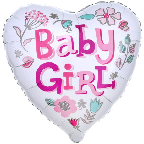 Фольговане серце "Baby girl'' Anagram 18''/46 см