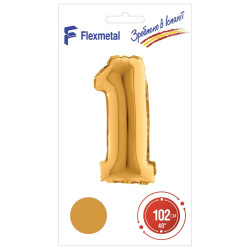 Цифра 1 золота УП Flexmetal 40''/102 см