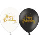 Повітряна кулька (B105, 30 см), Happy Birthday золото (мікс) 25 шт. 2 ст. арт. 258-0090