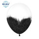 Повітряна кулька (B105, 30 см) Brush shine чорна на прозорому 1 шт. арт. 258-0162