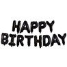 Фольговані кулі літери чорний HAPPY BIRTHDAY 16" (40см) упаковка арт. 12 -1004