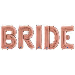 Букви Bride Наречена рожеве золото 26"66 см, Grabo арт. 02 -1584 Г