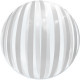 Куля (18''/46 см) Сфера 3D, Deco Bubble, Срібні смуги, Прозора, 1 шт. в упак. Deco Bubble арт
