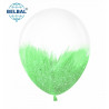 Повітряна кулька (B105, 30 см) Brush shine Зелений на прозорому 1 шт. арт. 258-0166