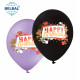Повітряна кулька (B105, 30 см) Happy Birthday бризки (мікс) 25 шт. 2 ст., Арт. 258-0199