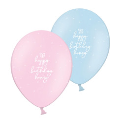 Повітряна кулька (B105, 30 см), Happy Birthday honey мікс 25 шт. 1 ст. арт. 258-0196