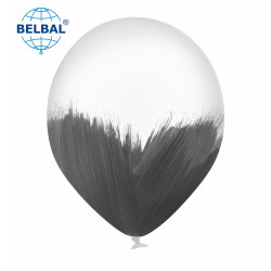 Повітряна кулька (B105, 30 см) Brush, без гліттера, чорна, 1 шт., арт. 258-0229