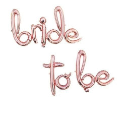 Фольговані букви Bride to Be пропис (рожеве золото) арт 12 -1002