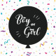 Повітряна куля (24' 60 см) для гендерної вечірки Boy or Girl, 1 колір/2 сторони, чорна, в уп.