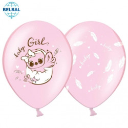 Повітряна куля (В105, 30 см) "It's a girl" курча, мікс, 25 шт., Арт 258-0284