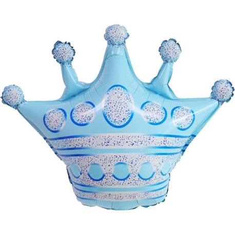 Куля (30''/76 см) Фігура, Корона, Блакитний, 1 шт.
